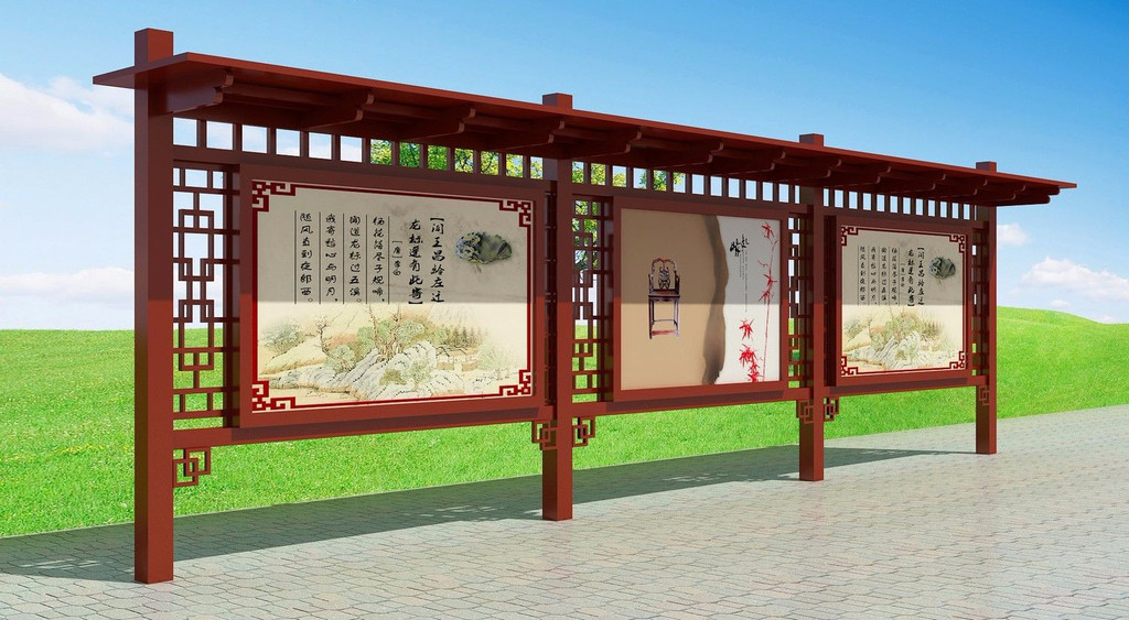 仿古宣傳欄制作，宣傳欄定制——【巨匠標(biāo)識(shí)，標(biāo)識(shí)制作廠家】